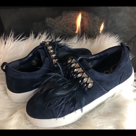 Sam Edelman Navy Suede Comfortable Flats - Picture 5 of 7